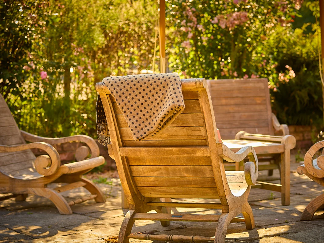 The outside seating area